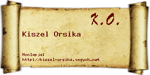 Kiszel Orsika névjegykártya